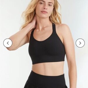 NWT Body Up Studio Soft Strappy Back Sports Bra – Black – Medium